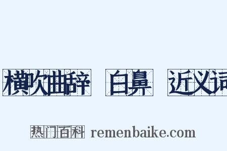 横吹曲辞·白鼻䯄近义词是什么意思的图片